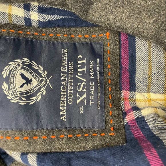 American Eagle Double Breasted Peacoat Women's Size XS Gray Wool Blend - Picture 4 of 4